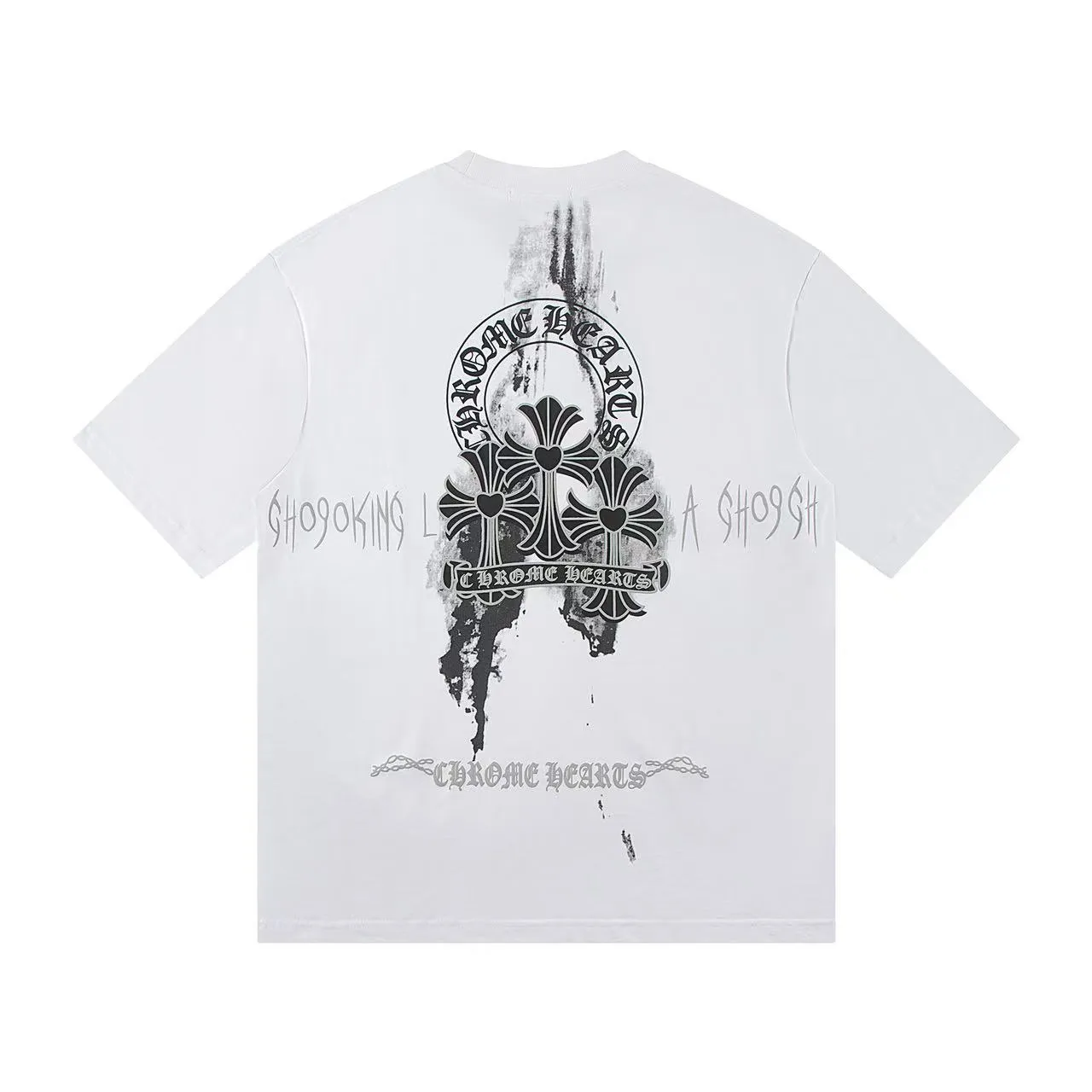 🅿️160 Style: 2025 new Croix Heart short-sleeved T-shirt Material: High version 300g double yarn combed cotton Size: S～XL Color: White Style number: Z008
